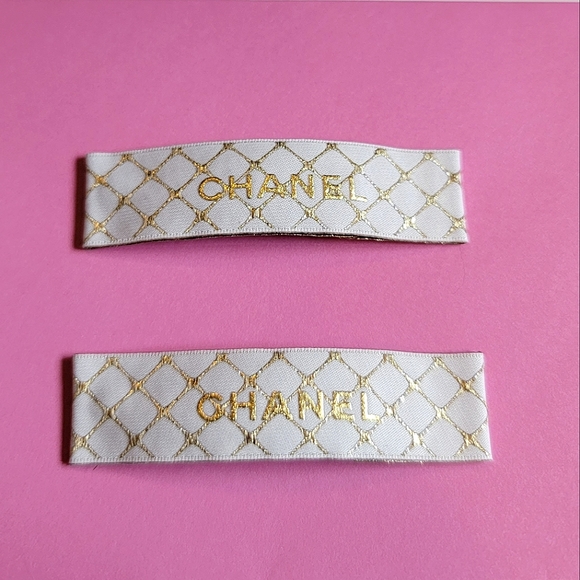 CHANEL Other Chanel Hair Clips Authentic Ribbon Handmade White